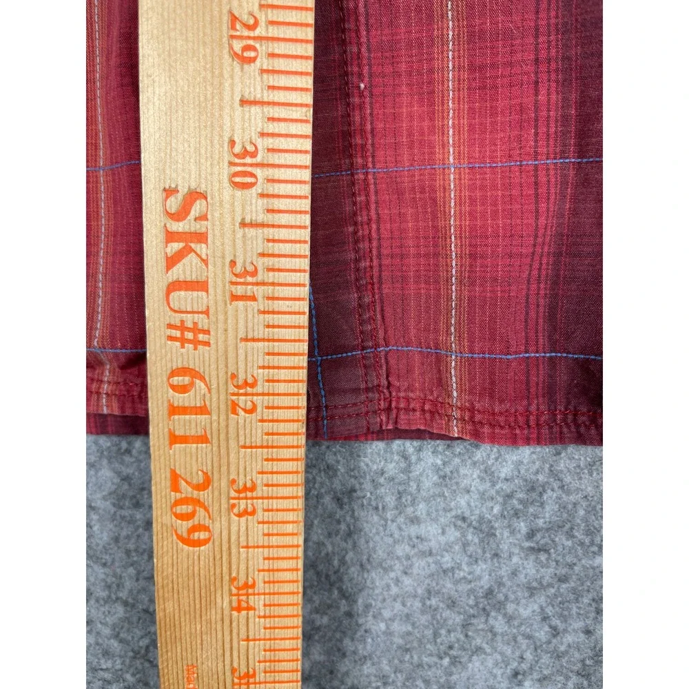 The North Face Mens XXL Red Plaid Long Sleeve Button Down Cotton Shirt